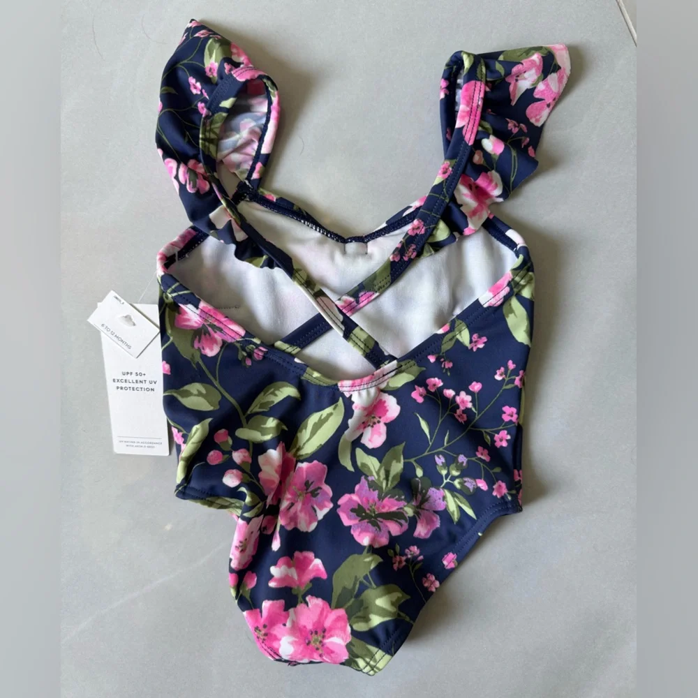 Janie & Jack Baby Girl Floral One-Piece Swimsuit